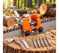 Utensile Affilatura Catena Motosega, per Ryobi RY36CSX30B | Utensile manuale compatto con morsetto, manovella e teste abrasive per la manutenzione periodica dei denti catena.
