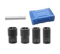 Utensile con impugnatura antiscivolo, 4 dimensioni a spirale, design scanalato, rimuove i bulloni arrotondati, include custodia, estrattori, kit professionale per la rimozione di bulloni danneggiati