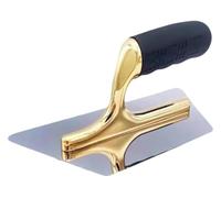 Utensile con manico da 9"X4" for finitura cemento Acciaio inossidabile placcato oro/argento Lega leggera Montaggio Gomma morbida(Gold,C)