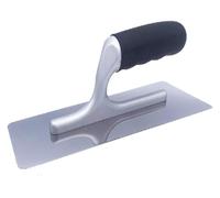 Utensile con manico da 9"X4" for finitura cemento Acciaio inossidabile placcato oro/argento Lega leggera Montaggio Gomma morbida(Silver,B)