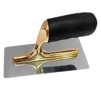 Utensile con manico da 9"X4" for finitura cemento Acciaio inossidabile placcato oro/argento Lega leggera Montaggio Gomma morbida(Gold,A)