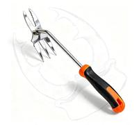 Utensile da giardinaggio manuale, 2 in 1, resistente, in acciaio inossidabile, ergonomico, antiscivolo, per rimuovere le erbacce profonde dalle radici, ideale per piantare prato, cortile, giardino