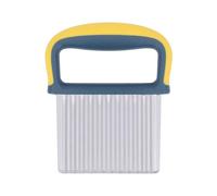 Utensile da Taglio Ondulato 9 x 14 x 11cm Tagliapatate per Verdure con Lama in Acciaio Inossidabile, Tritatutto Ondulato per Carote, Patate e Frutta(Giallo)
