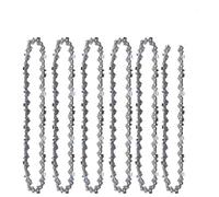 Utensile da taglio per legno da giardino Utensile da taglio per legno da 8 pollici Motosega a catena 3 / 8quot; LP .050" Pezzo di ricambio per motosega elettrica semi-scalpello calibro 33DL, 6 catene