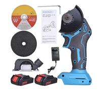 Utensile da taglio senza fili da 3 pollici e kit smerigliatrice angolare portatile, include due batterie ricaricabili da 2000 mAh e presa americana, testa girevole a 180 gradi per