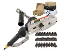 Utensile di rifilatura a batteria pneumatico per rifiuti in cartone 2500 giri/min, 6 mm 5 mm 8 mm Macchina spelafili portatile, regolazione della pressione dell'aria e della tensione della c