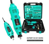 Utensile elettrico per trapano smerigliatrice portatile Mini smerigliatrice Lucidatrice per trapano elettrico Mini utensile rotante con accessori Dremel