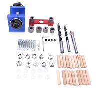 Utensile Falegnameria fori a tasca 3 in 1 - Dima spinatura legno con punte da 8, 10 e 15 mm - Guida per foratura precisa, per installazione mobili e lavori di falegnameria (UNA)