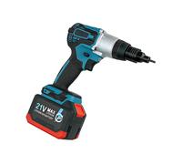 Utensile for dadi for rivetti a batteria 21V, pistola rivettatrice elettrica portatile for dadi M3-M12, rivettatrice alimentata a batteria for acciaio acciaio inossidabile alluminio