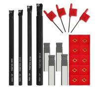 Utensile for tornitura di barre alesatura for tornio S06K/S07K/S08K/S10K-SCLCR06 Set supporti for utensili for con inserti in metallo duro e chiavi
