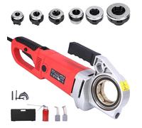 Utensile Idraulico Portatile per Filettatura Tubi, Macchina Per Filettatura Tubi per Impieghi Gravosi 2300W, con 6 Filiere (1/2" A 2") E Valigia, per Una Filettatura Tubi Efficiente,6 heads