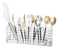Utensile in acciaio inossidabile - cesto perforato leggero, | Cestino per scarico di da banco, organizzatore di picnic staccabile, rastrelliera di argenteria a buffet, da