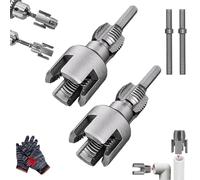 Utensile Integrato per Filettatura Interna ed Esterna di Tubi, Kit per Filettatura di Tubi in PVC Compatibile con Trapano Elettrico (1/2"+ 3/4")
