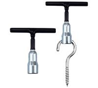 Utensile manuale per dadi, 2 pezzi, in acciaio, portatile e resistente | Set di 2 attrezzi per il fissaggio di bulloni, gancio a C e ganci, filettatura meccanica, manutenzione