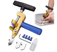 Utensile manuale tagliapiastrelle in vetro 2 in 1,utensile manuale tagliavetri | Strumento manuale di taglio e rottura | Strumento di taglio del vetro in tungsteno con cacciavite e 2 coltelli