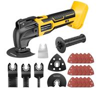 Utensile oscillante a batteria per batteria Dewalt 18V 20V (senza batteria) Kit di utensili oscillanti senza spazzole con 6 velocità variabili, rimovibile e raschiante, con 23 accessori