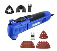 Utensile Oscillante Professionale 280W - Multiutensile con 14 Accessori Inclusi (Lame per Taglio, Raschietto, Panno Levigante) per Fai da Te e Lavori di Precisione