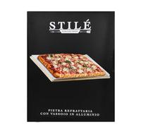 Utensile per Barbecue in Acciaio Inox, Stilé Collection: eleganza, resistenza e performance per una braciata davvero perfetta (Pietra Refrattaria con Piatto in Alluminio)