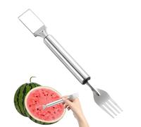 Utensile per Cocomero | Affetta Frutta con Forchetta 2 in 1 - Utensile da Cucina in Acciaio Inossidabile con Impugnatura Antiscivolo per Preparazione Pasti Facile a Casa, Scuola, Festa,