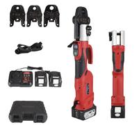 Utensile per crimpatura idraulica senza fili, utensile per crimpatura idraulica professionale, corsa di lavoro: 42 mm, stampo 15/20/25, per tubi in acciaio inossidabile/rame, rapido