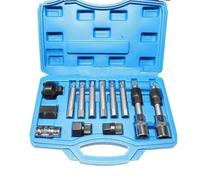 Utensile per Cuscinetti e Boccole Estrattore Puleggia ruota libera alternatore universale, set da 13 pezzi, set di attrezzi per auto, chiave per cinghia auto cilindro e boccole