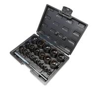 Utensile per Cuscinetti e Boccole Estrattore Set di 22 estrattori per bulloni rotti e danneggiati con attacco da 1/2" 3/8" bussola la rimozione dei dadi delle ruote cilindro e boccole