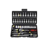 Utensile per Cuscinetti e Boccole Estrattore Utens Kit di attrezzi per auto da 151/46 pezzi | Chiave dinamometrica a cricchetto ultra-portatile per riparazioni di auto/moto/bici(46 suite)