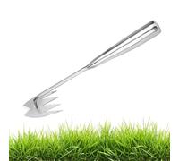 Utensile per erbacce, 4 denti, strumento per tirare e tirare, manico ergonomico, raccoglitore resistente per sradicare erbacce e piantare in cortile