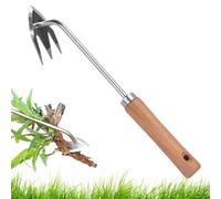 Utensile per estirpare le erbacce, strumento per il giardinaggio | Manico ergonomico resistente a 3 denti per fiori e ortaggi all'aperto