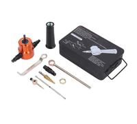 Utensile per foratura di lamiere con doppia testa a 360°, accessorio per roditrice elettrica, materiale in lega, 1 impugnatura, 1 asta ton per taglierina, 1 supporto per asta ton