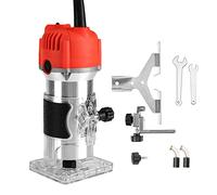 Utensile per fresare Il Legno Router Compatto per palmi Tagliabordi elettrici per Laminati Tagliabordi per Legno da 800 W Portatili per scanalatura Rifilatura Carving con Guida per Bordi e Guida para