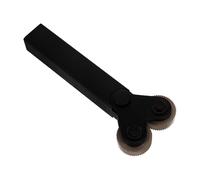 Utensile per Godronatura Mano a Doppia Ruota per Tornio Metallo | Taglio Preciso ed Efficiente, Impugnatura Ergonomica, Diametro Esterno 26mm, Nero, per Rame e Alluminio