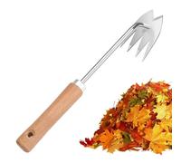 Utensile per incrostazioni a mano, strumento antitumorale - Escavatore a 4 denti, impugnatura ergonomica, attrezzi da giardino per sradicare le erbacce e piantare il cortile