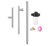 Utensile per innaffiare le radici, in acciaio, con bottiglia di fertilizzante, irrigatore con manico a T e valvola, di irrigazione per alberi