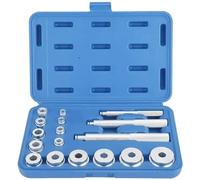 Utensile per l'Installazione Boccola Kit di attrezzi per garage con custodia, 17 pezzi, per cuscinetti e boccole di tenuta in alluminio Strumento di Rimozione della