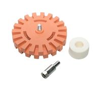 Utensile per lucidatura ruote per rimozione adesivo pneumatico da 4" Estrattori per decalcomanie Disco per gomma Accessori per trapano elettrico per la pulizia ' auto Ruota lucidante per