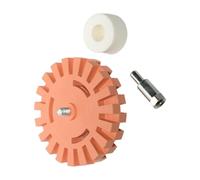 Utensile per lucidatura ruote per rimozione adesivo pneumatico da 4" Estrattori per decalcomanie Disco per gomma Accessori per trapano elettrico per la pulizia ' auto Ruota lucidante per