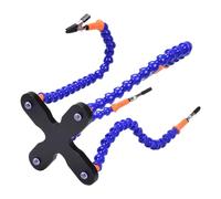 Utensile per saldare con terza mano, supporto per saldare le mani, con 4 braccia, supporto per PCB in alluminio con base antiscivolo per officina, riparazione, artigianato, hobby e gioielli