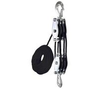 Utensile per sollevamento puleggia resistente, capacità 1100/2000 kg, meccanismo a ruota 3/4, corda resistente all'abrasione, grado professionale per uso industriale e fai da te