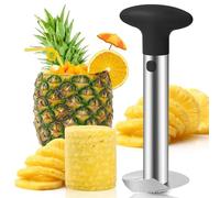 Utensile per tagliare e tagliare ananas di alta qualità, affilato, con punte seghettate, facile da usare e pulire, strumento per rimuovere il nucleo in acciaio inox per ananas, torsolo frutta con