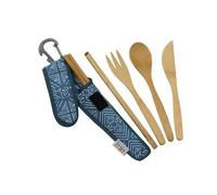 Utensile Premium Stampa Shibori Luna 1 Pezzo Di To-Go Ware