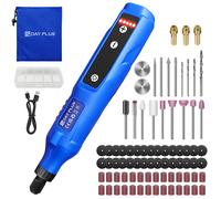 Utensile rotante a batteria DayPlus, 1,5 Ah 5 velocità, multiutensile LED Kit di accessori da 80 pezzi per intaglio, lucidatura, levigatura, foratura