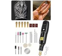 Utensile Rotante Mini Trapano Senza Fili Alimentato USB con 24 Accessori per Inc