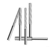 Utensile rotante per fresa da 4 mm in acciaio ad alta velocità per l'applicazione in legno di plastica e alluminio, tra cui tonalità radice e mobili in mogano (4 × 5 × 54 mm)