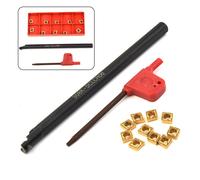 Utensile S08K-SCLCR06 Turning Tool Holder Boring Bar 10pcs CCMT060204-HM Tornio