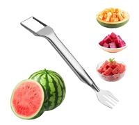 Utensile Taglia e Affetta l'Anguria - Gadget Da Cucina 2 In 1 In Acciaio - Affettatrice A Taglio Di Precisione | Per Mango, Pitaya, Melone, Ananas, Vassoi Di Frutta, Outdoor, Campeggio, Picnic