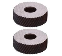 Utensile Zigrinatura per Tornio Testa Girevole e Ruote Diagonali | Acciaio Nero, Due Pezzi da 1, 5mm, Pressione Antiscivolo, Alta Efficienza, per Lavorazioni su Tornio