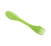 Utensili 3 in 1, utensili in plastica, gadget da viaggio, posate da tavola, cucchiaio, forchetta, taglierina, posate facili da pulire (verde)