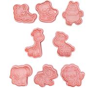 Utensili artistici per la pasticceria, formine per biscotti a forma di animali, set da 8 pezzi, PP per uso alimentare senza BPA, temi di ani