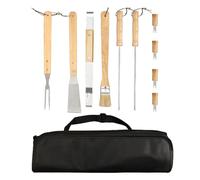 Utensili Da Barbecue per Esterno, 10 Pezzi Kit Di Cottura Barbecue Esterno, In Acciaio Set Di Cottura Portatile Con Spatola, Pinza E Utensili Per Il Giardino, I Viaggi E Il Campeggio